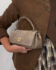 Civico23 - Tracolla pasticcino vera pelle taupe