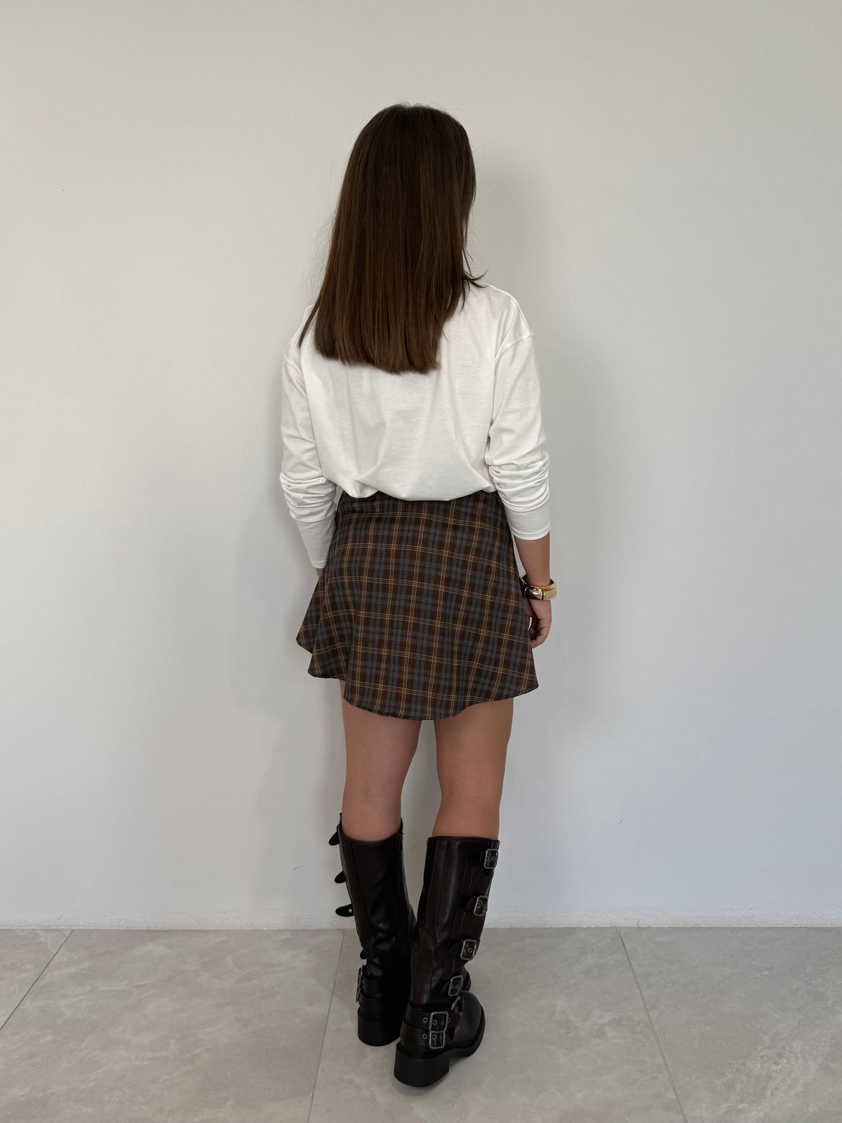 Haveone - Gonna con maniche camicia moro