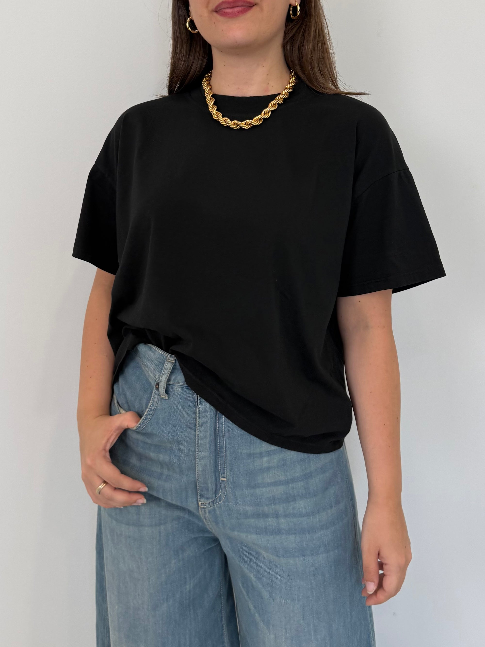 SusyMix - T-shirt basic a scatola nero