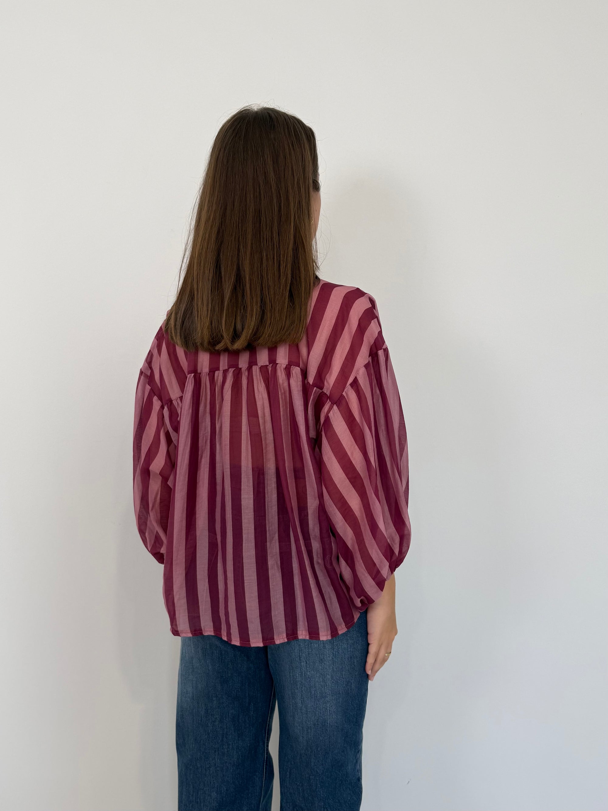 SusyMix - Camicia riga india e rosa