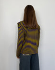 Haveone - Maglia spalline righe verde