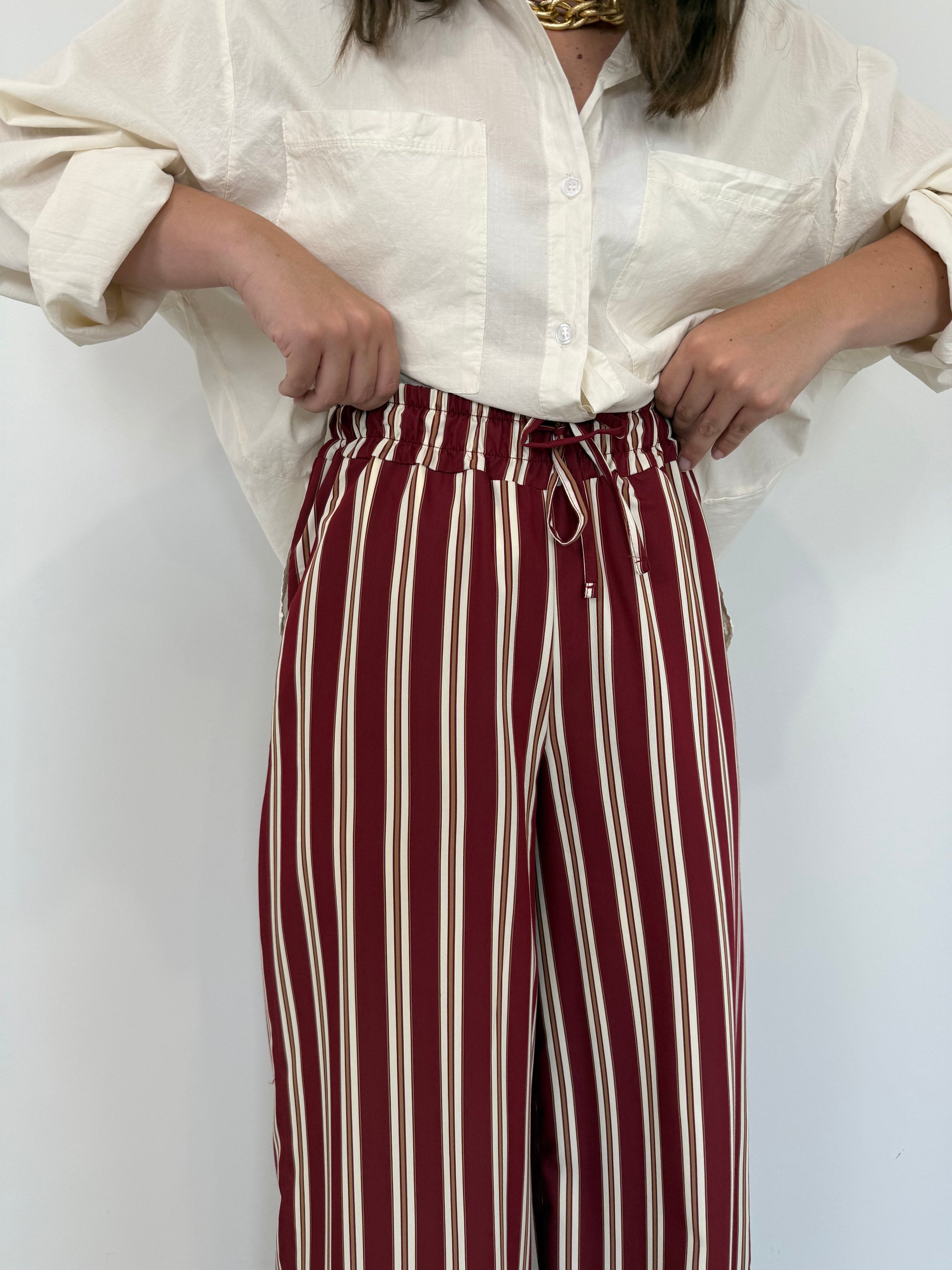 Haveone - Pantalone gessato india