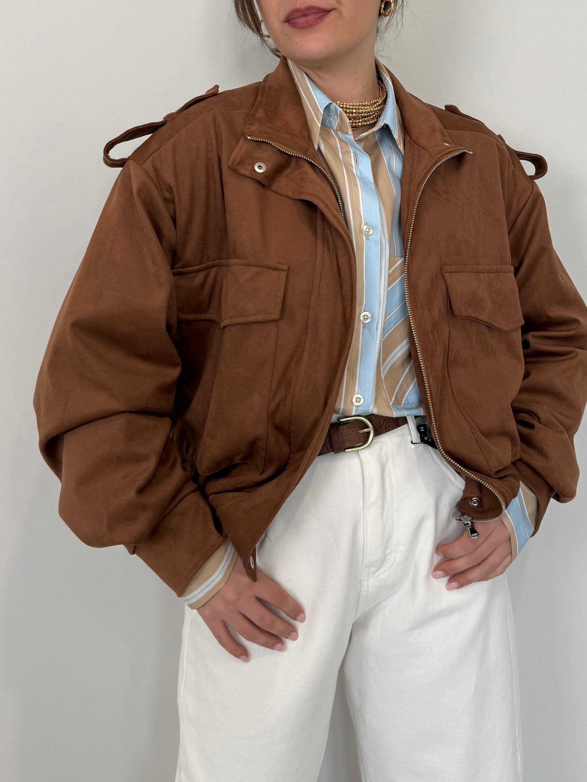 Haveone - Bomber in suede