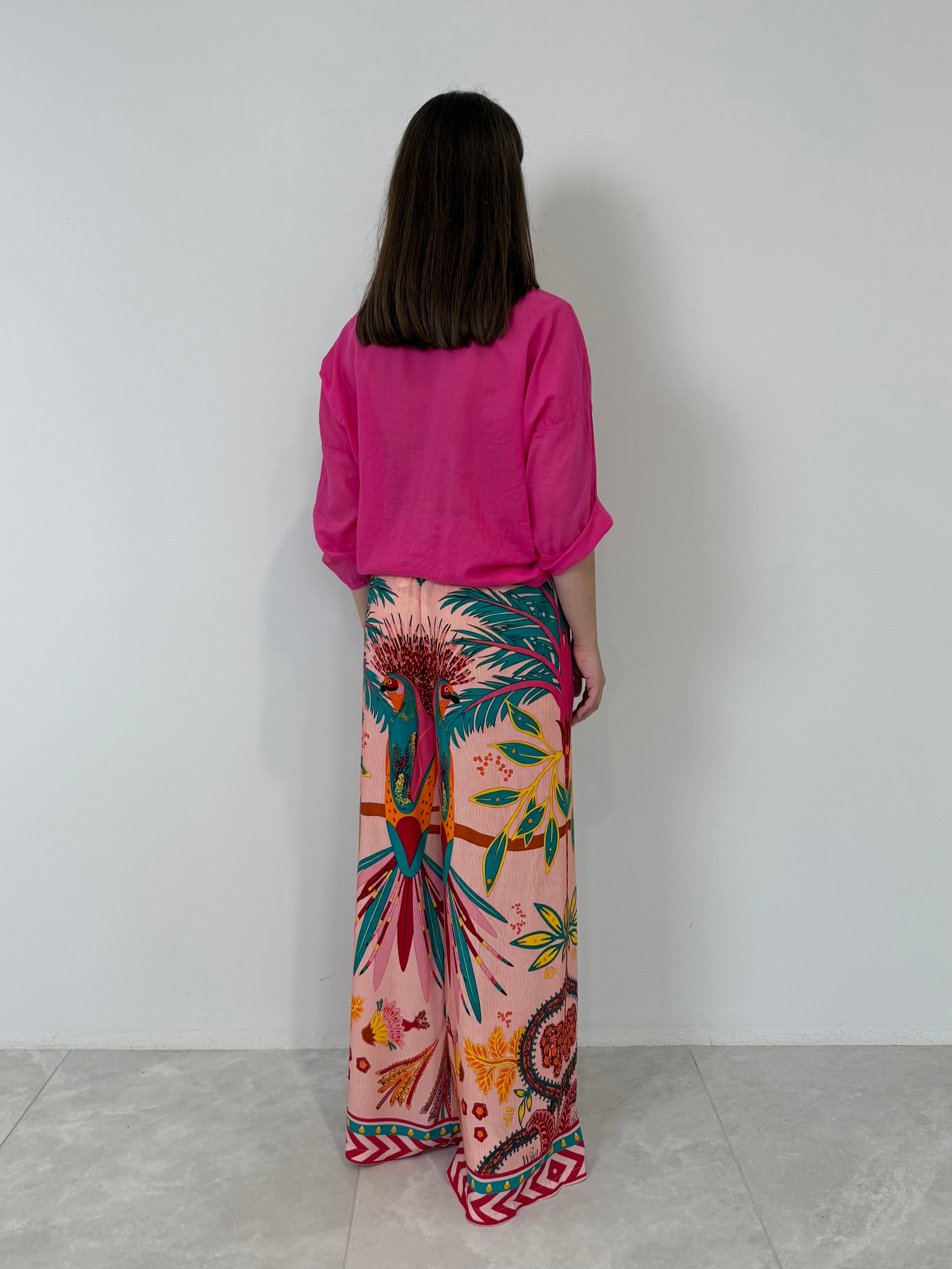 Tensione In - Pantalone tropical rosa