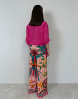 Tensione In - Pantalone tropical rosa