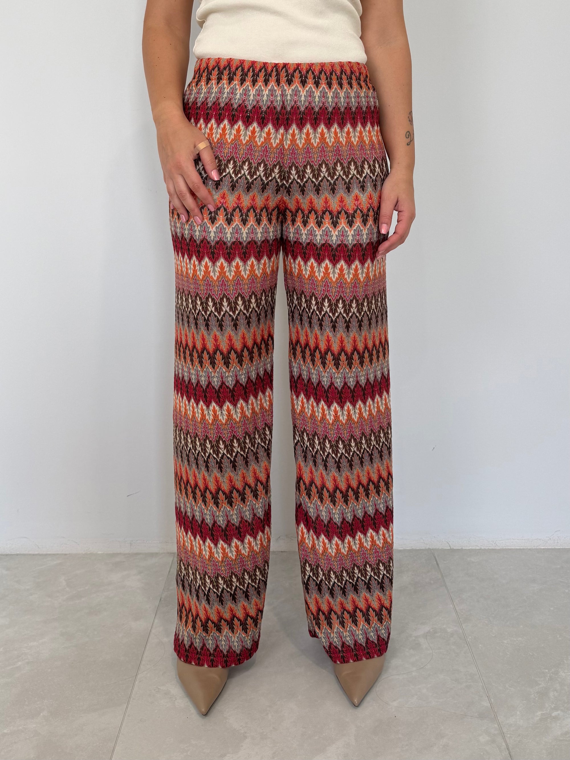 SusyMix - Pantalone zigzag rosso