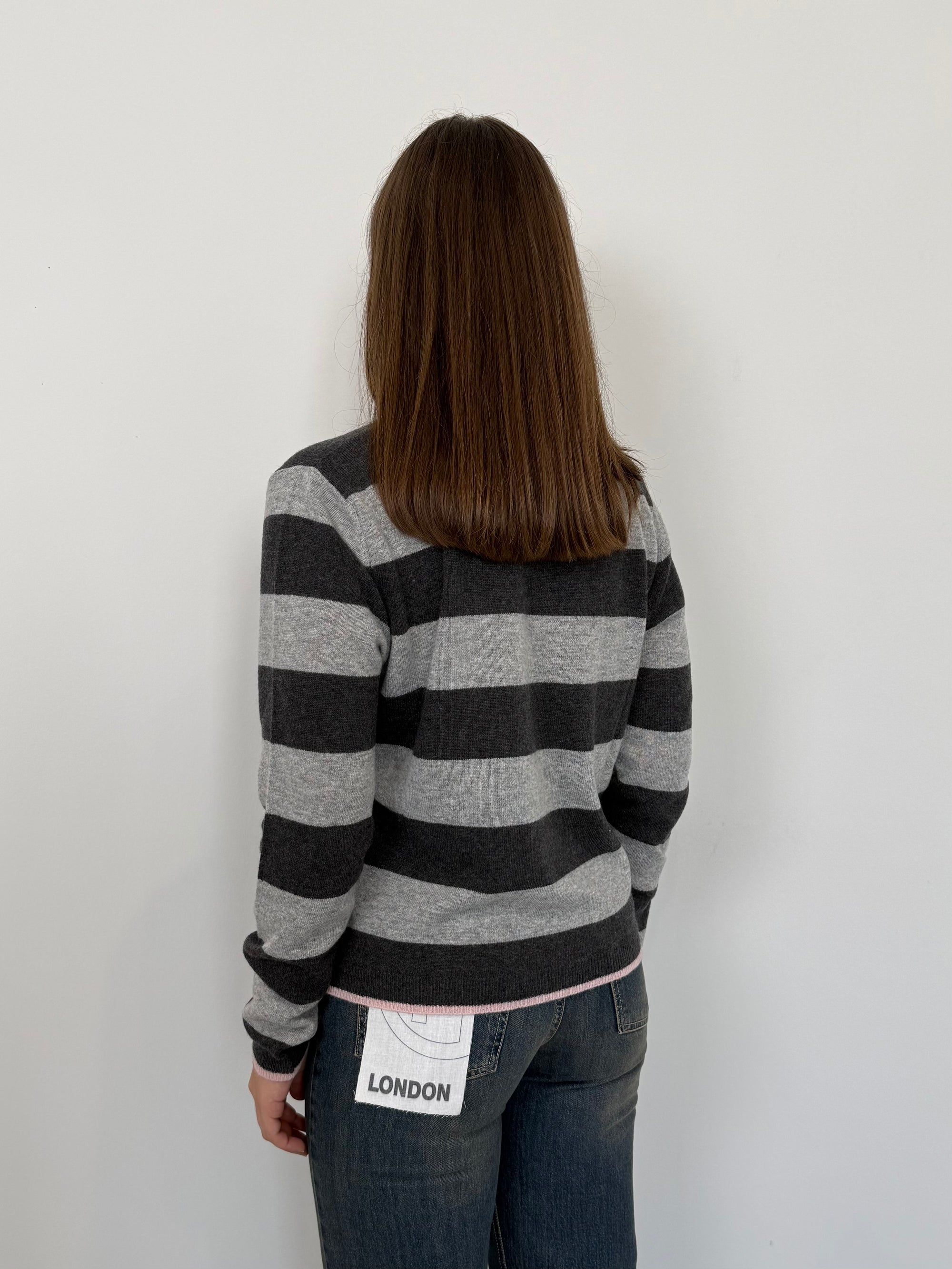 SusyMix - Maglioncino righe grigio