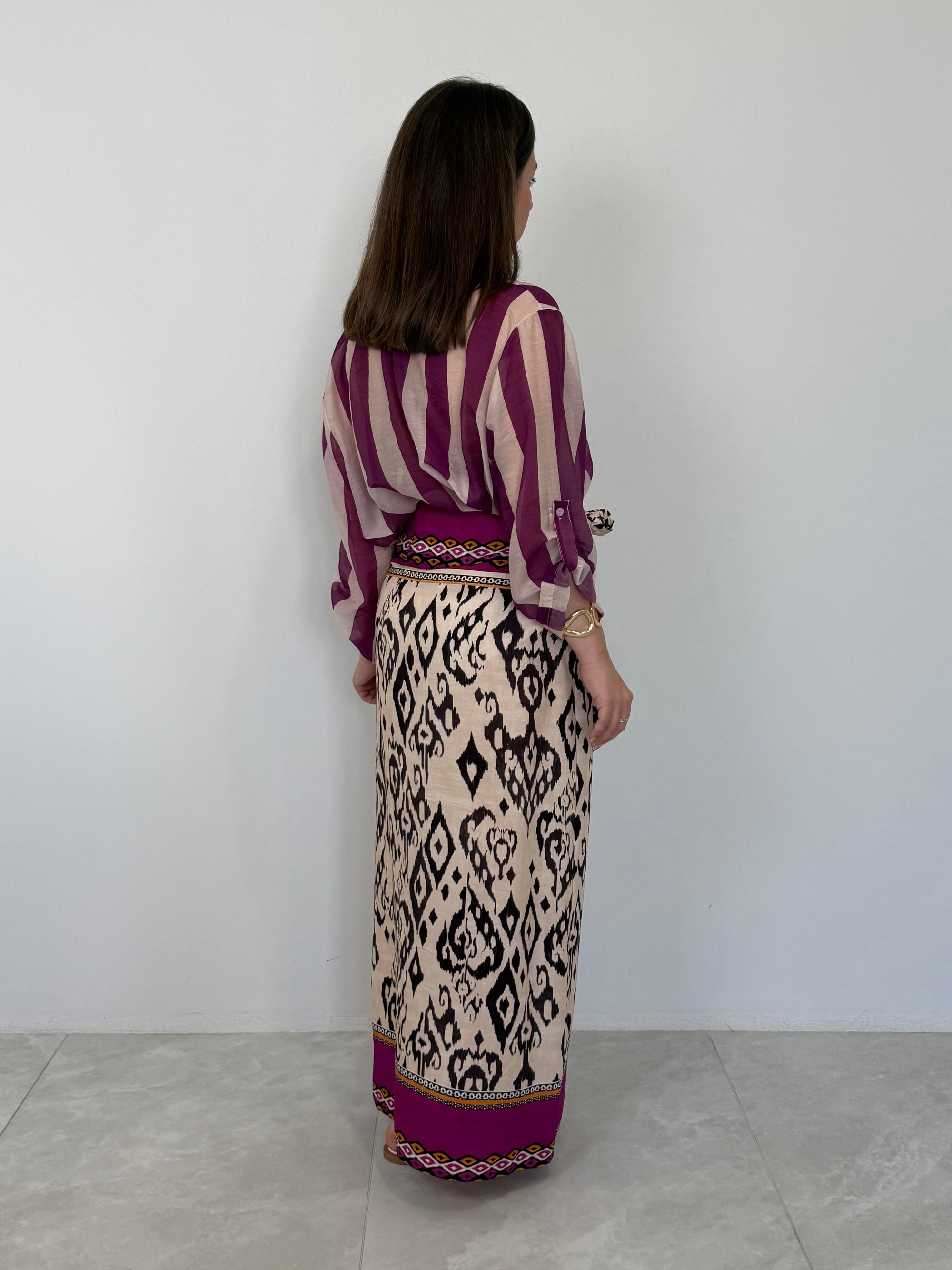 Haveone - Gonna portafoglio etnica magenta