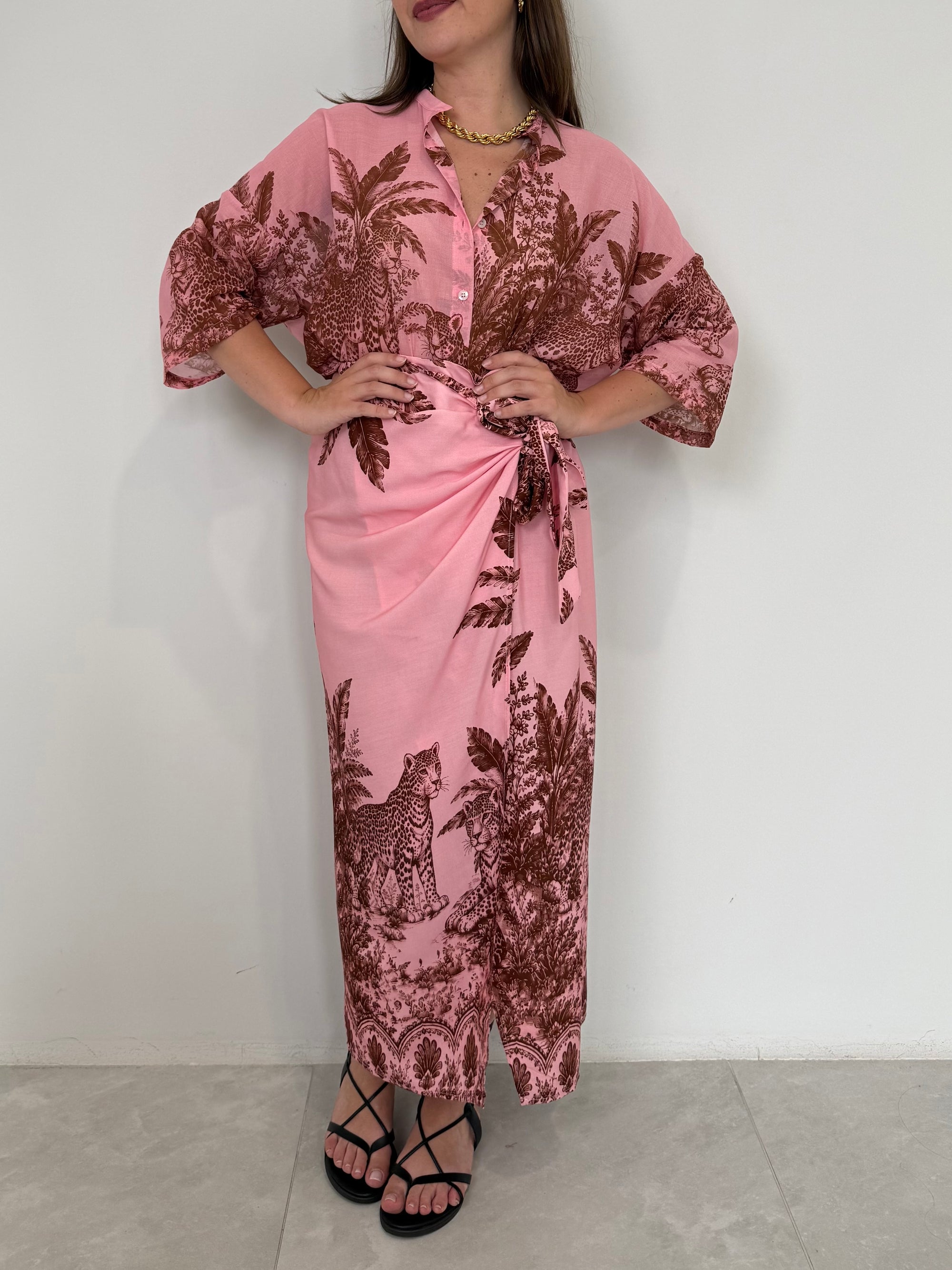 Tensione In - Gonna portafoglio jungle rosa