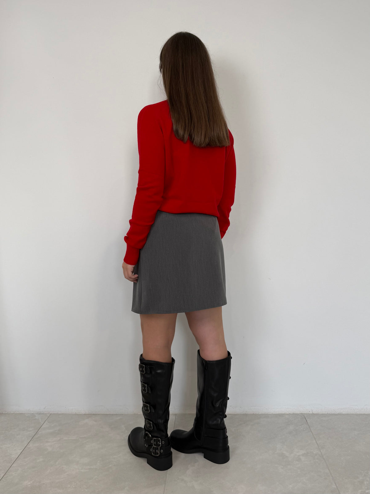 Tensione In - Gonna con applicazioni rosso