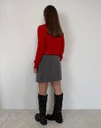 Tensione In - Gonna con applicazioni rosso