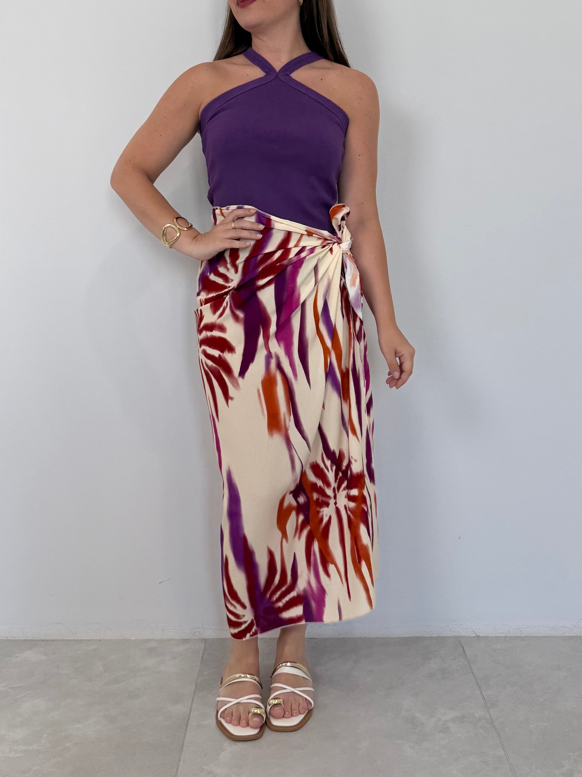 Haveone - Gonna pareo lunga tropical multicolor