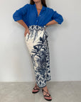Tensione In - Gonna pareo lunga jungle blu