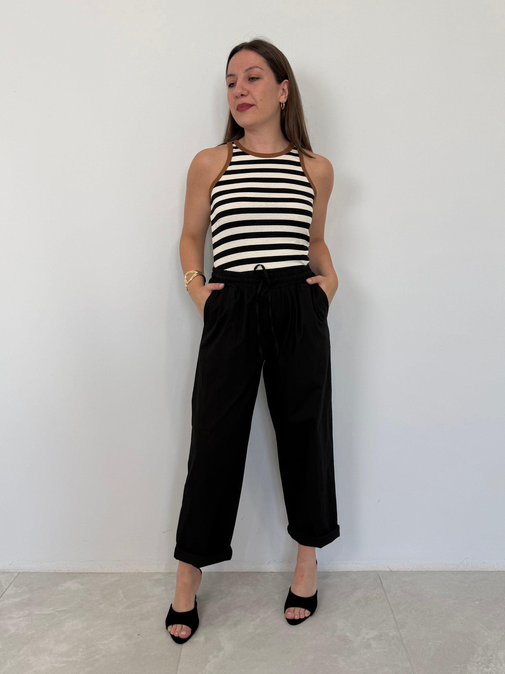 Haveone - Pantalone leggero nero