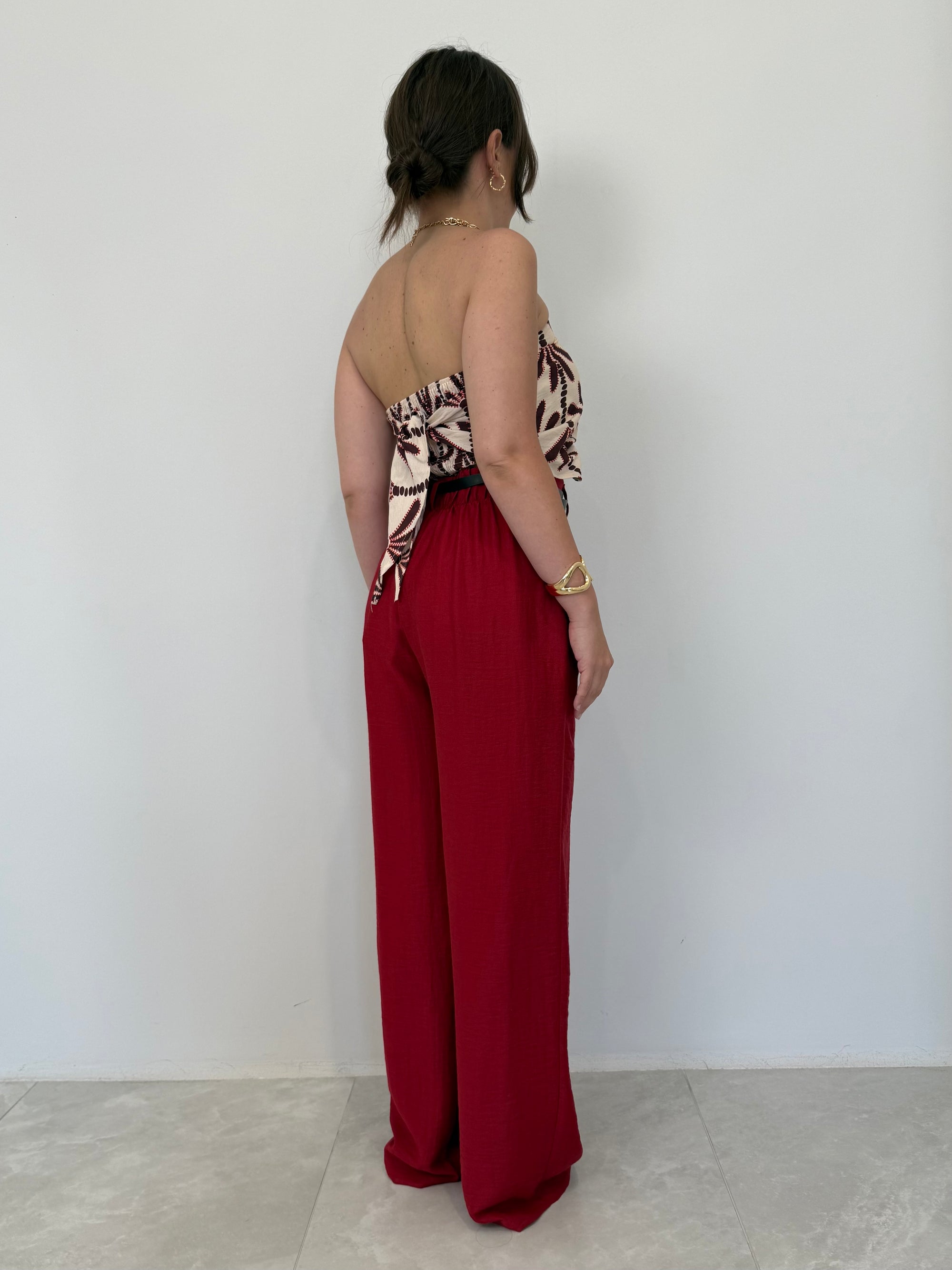 Haveone - Pantalone easy rosso