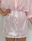 Tensione In - Gonna in paillettes rosa