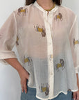 Haveone - Camicia con fantasia microzebre
