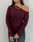 SusyMix - Maglia cutout vino