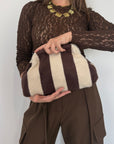 Civico23 - Borsa pouf pois moro/beige