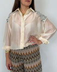 Tensione In - Camicia effetto seta con paillettes