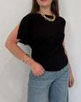 SusyMix - Maglia monospalla nera