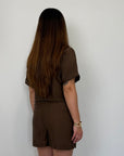 Haveone - Short goffrato moro