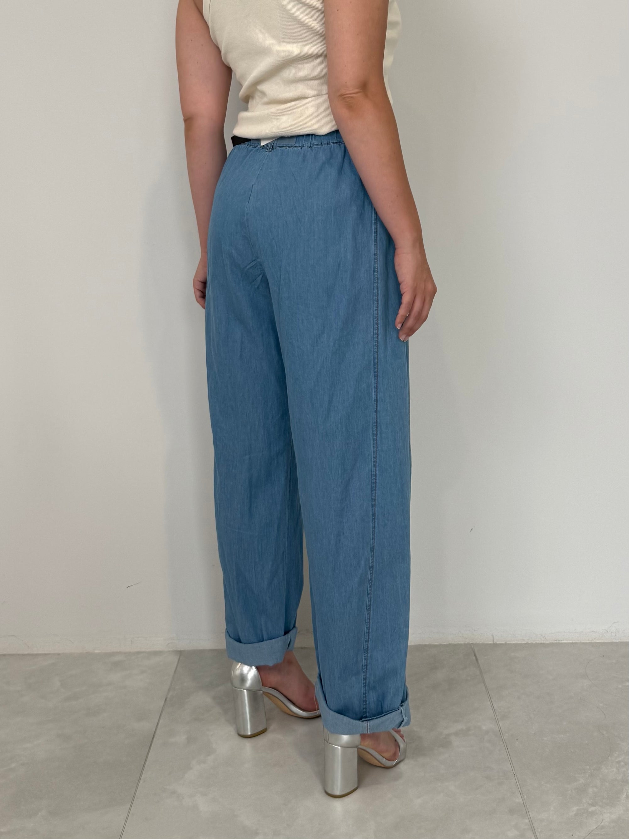 SusyMix - Pantalone con stellina chambray