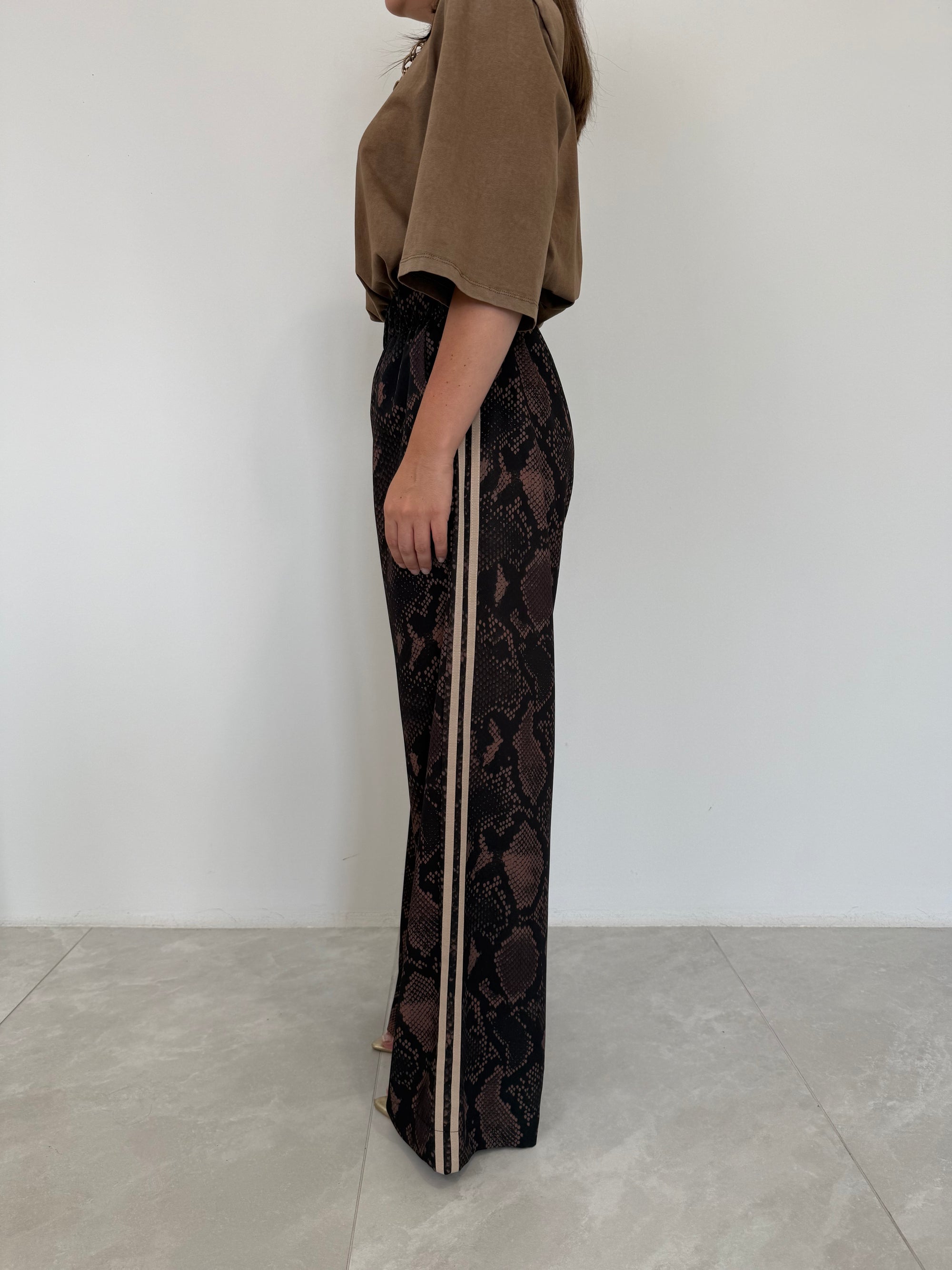 SusyMix - Pantalone animalier con bande