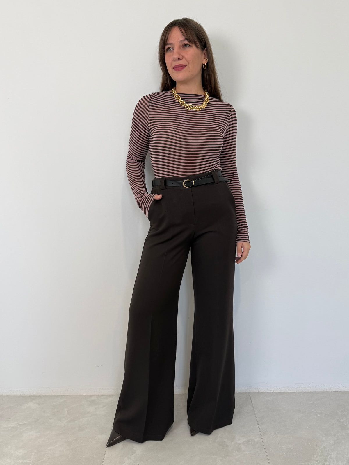 SusyMix - Pantalone flare moro