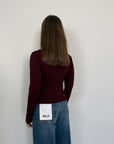 Civico23 - Maglia scollo quadrato bordeaux