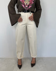 SusyMix - Pantalone cuoricino panna