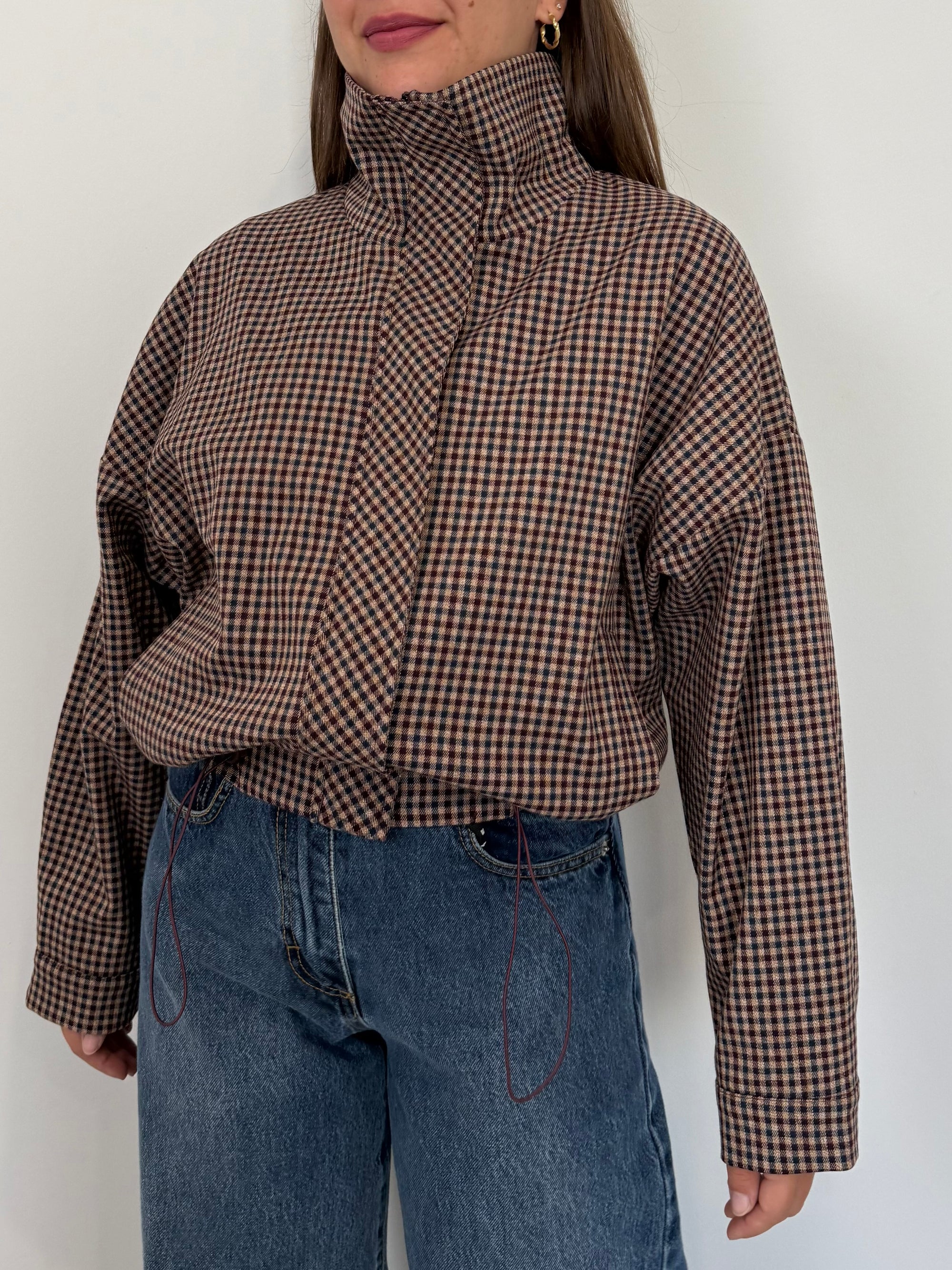 SusyMix - Bomber check bordeaux e blu
