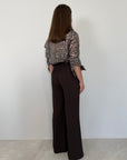 SusyMix - Pantalone fluido flare moro