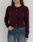 SusyMix - Cardigan con bottoni diversi vino