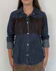 SusyMix - Camicia in denim con frange
