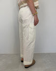 SusyMix - Pantalone cargo bianco