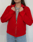 Haveone - Cardigan zip rosso