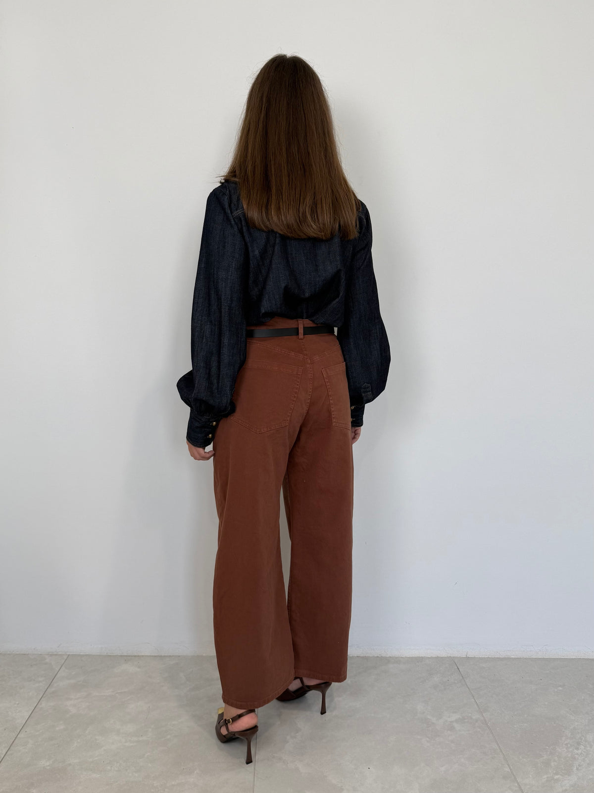 Tensione In - Jeans barrel tabacco