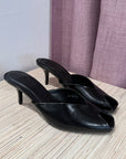 Mules open toe nera