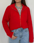 Haveone - Cardigan zip rosso
