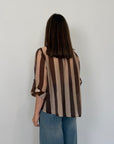Haveone - Camicia righe larghe moro