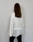 Haveone - Maglia con frange bianca