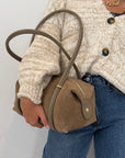 Civico23 - Borsa maxi a spalla in vera pelle beige