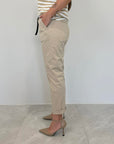 SusyMix - Pantalone in cotone sigaretta sabbia