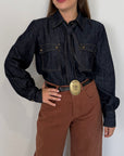 Tensione In - Camicia in denim con cravatta