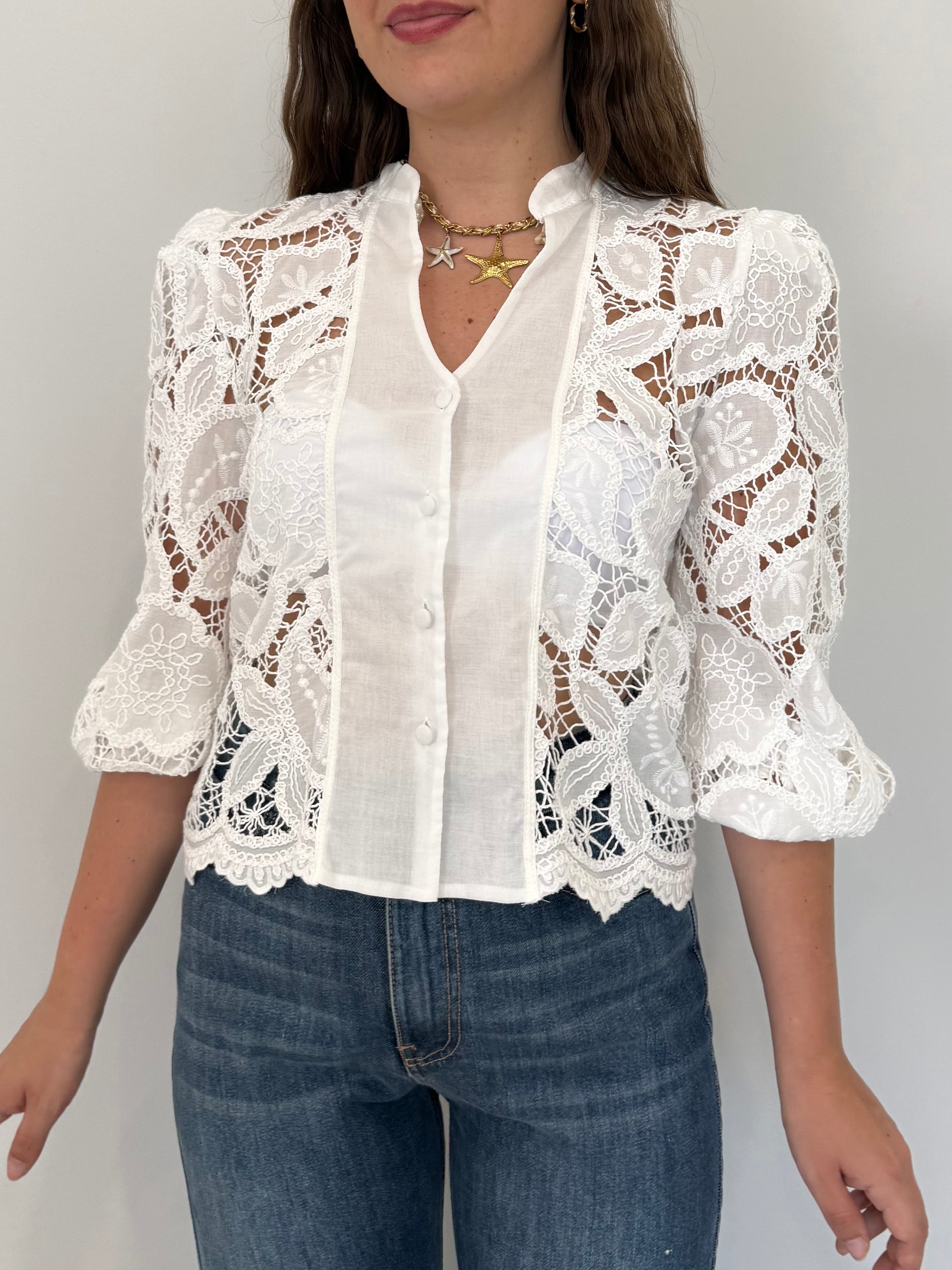 Tensione In - Camicia in sangallo Lindos
