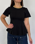 SusyMix - Maglia peplum nera