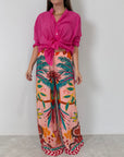 Tensione In - Pantalone tropical rosa