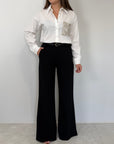 SusyMix - Pantalone fluido flare nero