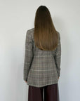 Tensione In - Giacca check riga bordeaux
